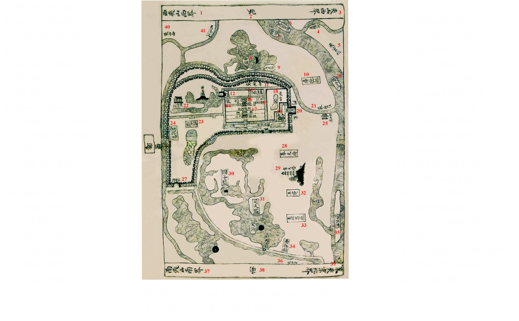 Bản đồ Thăng Long thời Hồng Đức, năm 1490