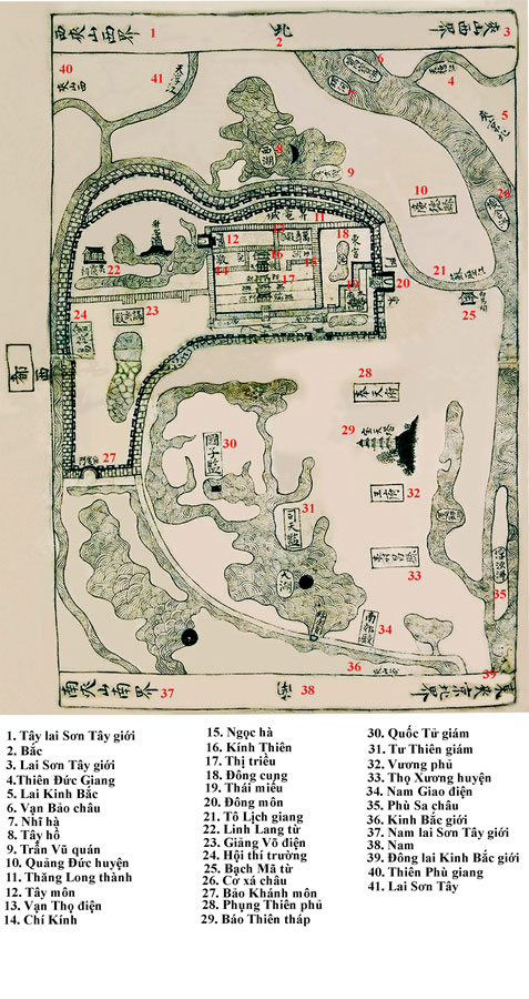 Map of Thăng Long (Đông Kinh)