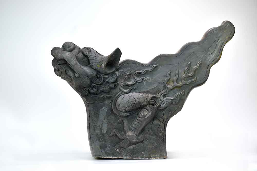 Terracotta dragon-head